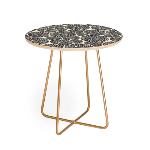 Heather Dutton Bed Of Urchins Ivory Charcoal Round Side Table