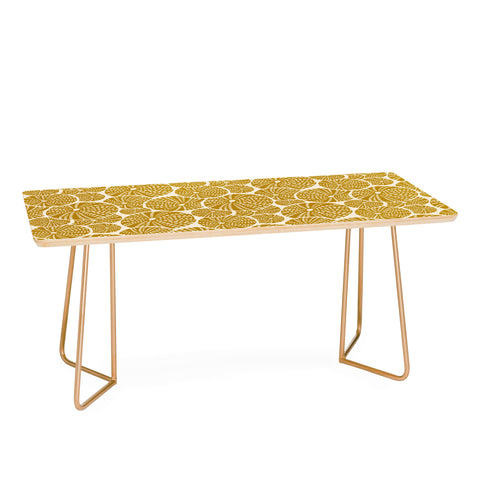Heather Dutton Bed Of Urchins Ivory Gold Coffee Table