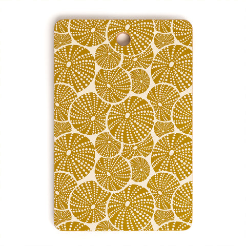 Heather Dutton Bed Of Urchins Ivory Gold Cutting Board Rectangle