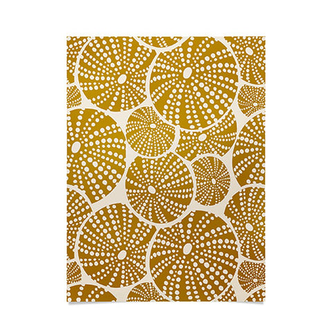 Heather Dutton Bed Of Urchins Ivory Gold Poster