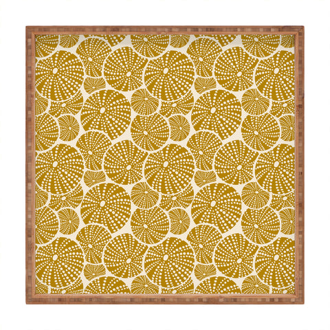 Heather Dutton Bed Of Urchins Ivory Gold Square Tray