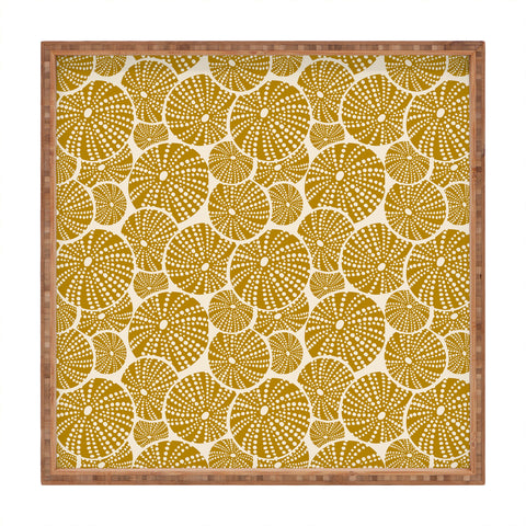 Heather Dutton Bed Of Urchins Ivory Gold Square Tray