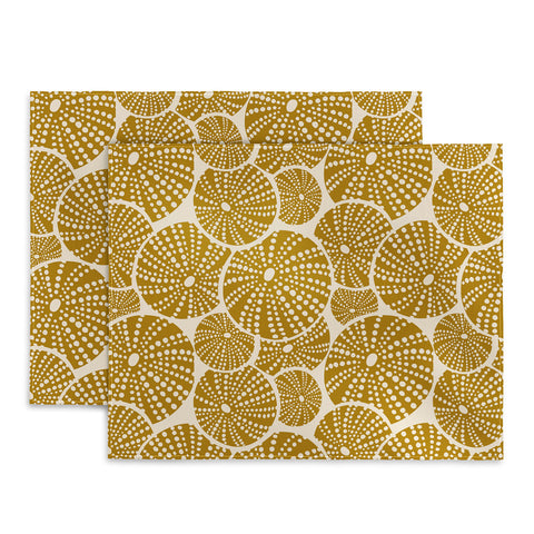 Heather Dutton Bed Of Urchins Ivory Gold Placemat