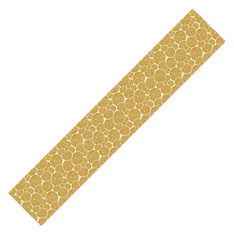 Heather Dutton Bed Of Urchins Ivory Gold Table Runner