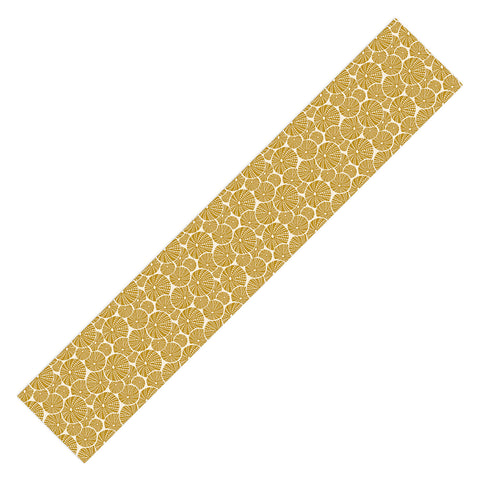 Heather Dutton Bed Of Urchins Ivory Gold Table Runner