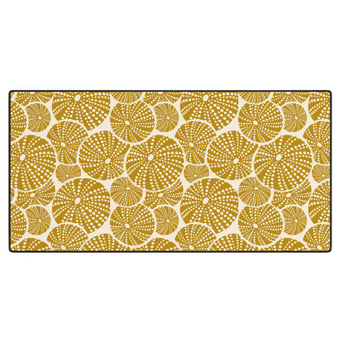 Heather Dutton Bed Of Urchins Ivory Gold Desk Mat