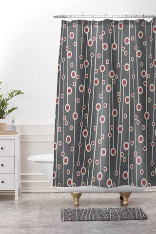 Heather Dutton Berry Branch Shower Curtain And Mat