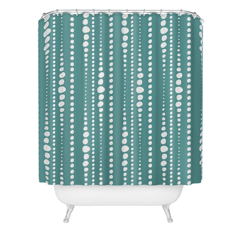Heather Dutton Bestrewn Lagoon Shower Curtain