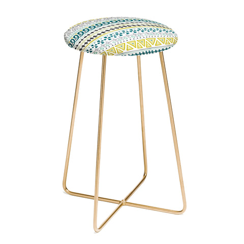 Heather Dutton Boho Market Stripe Counter Stool