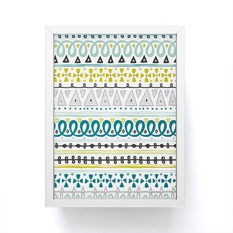 Heather Dutton Boho Market Stripe Framed Mini Art Print