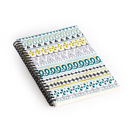 Heather Dutton Boho Market Stripe Spiral Notebook