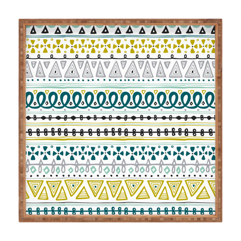 Heather Dutton Boho Market Stripe Square Tray