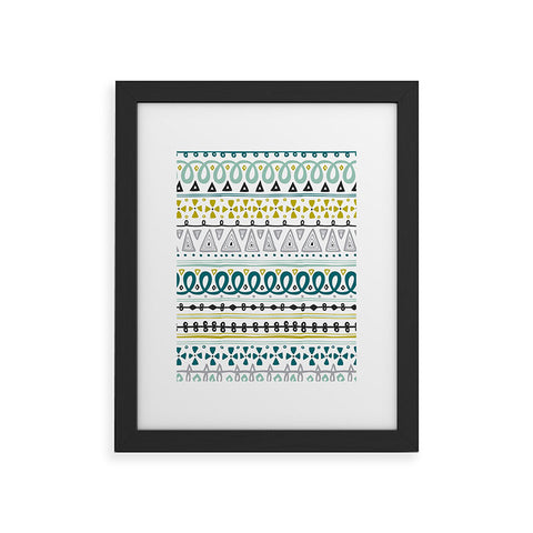 Heather Dutton Boho Market Stripe Framed Art Print