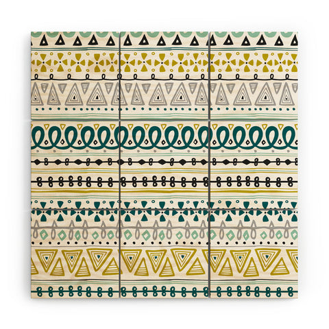 Heather Dutton Boho Market Stripe Wood Wall Mural