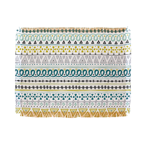 Heather Dutton Boho Market Stripe Throw Blanket