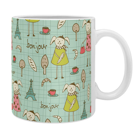 Heather Dutton Bonjour Lapin Coffee Mug