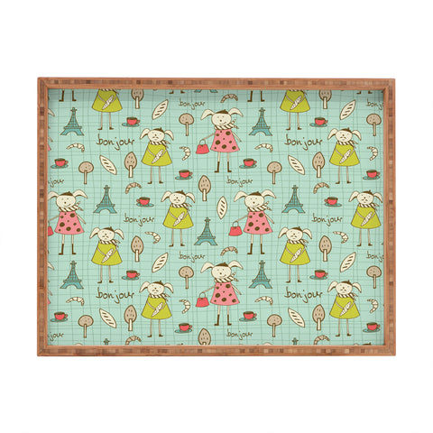 Heather Dutton Bonjour Lapin Rectangular Tray