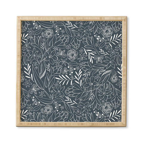 Heather Dutton Botanical Sketchbook Midnight Framed Wall Art