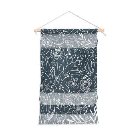 Heather Dutton Botanical Sketchbook Midnight Wall Hanging Portrait