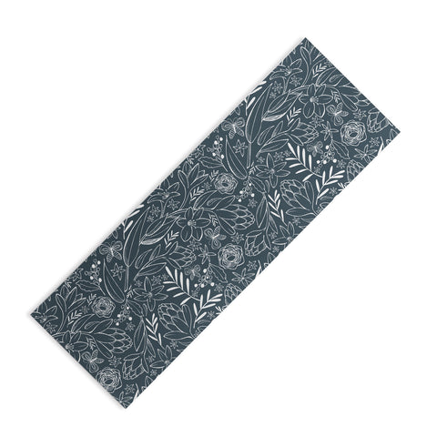 Heather Dutton Botanical Sketchbook Midnight Yoga Mat