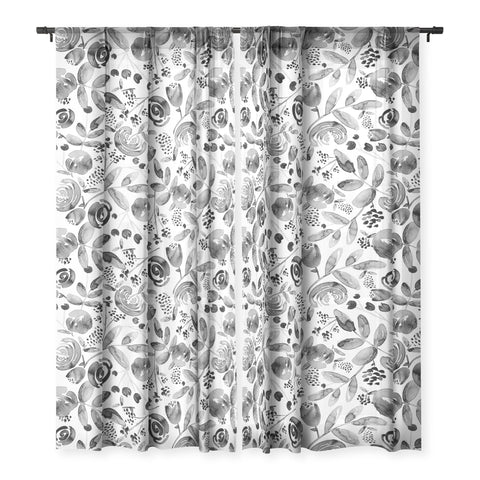 Heather Dutton Bountiful Bouquet Black Sheer Non Repeat