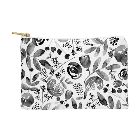 Heather Dutton Bountiful Bouquet Black Pouch