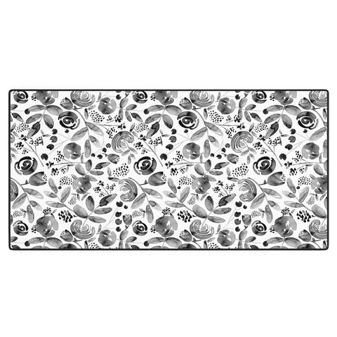 Heather Dutton Bountiful Bouquet Black Desk Mat
