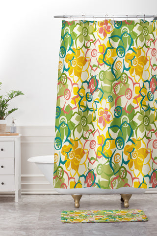 Heather Dutton Bouquet Shower Curtain And Mat