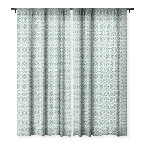 Heather Dutton Broderie Eucalyptus Sheer Window Curtain