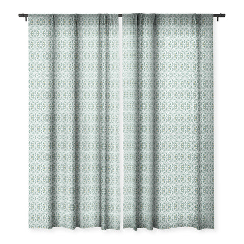 Heather Dutton Broderie Eucalyptus Sheer Window Curtain