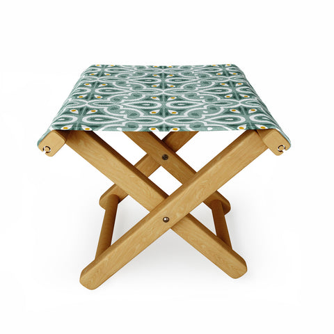 Heather Dutton Broderie Eucalyptus Folding Stool