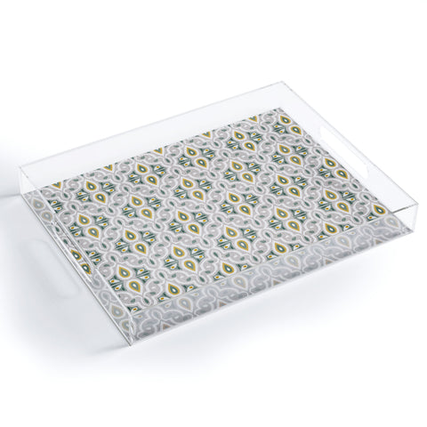 Heather Dutton Broderie Flax Acrylic Tray