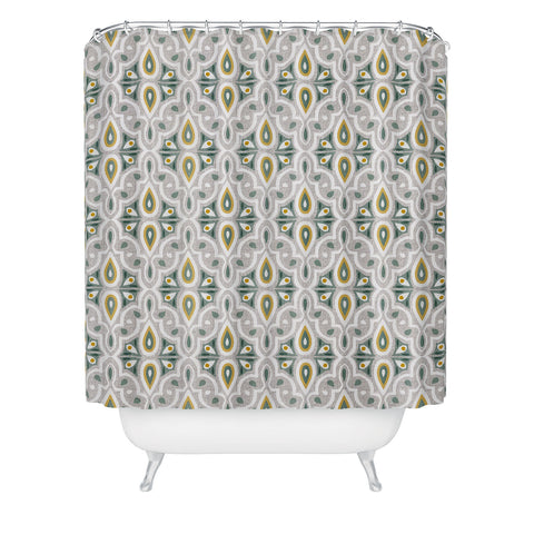 Heather Dutton Broderie Flax Shower Curtain