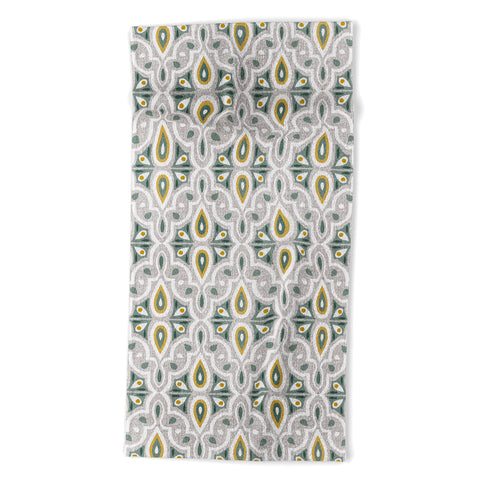 Heather Dutton Broderie Flax Beach Towel