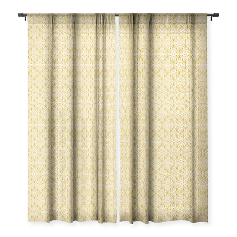 Heather Dutton Broderie Goldenrod Sheer Window Curtain