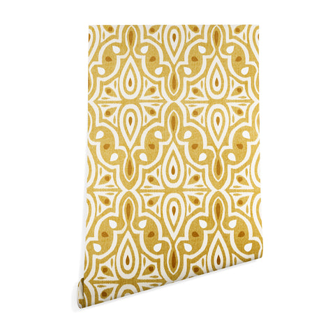 Heather Dutton Broderie Goldenrod Wallpaper