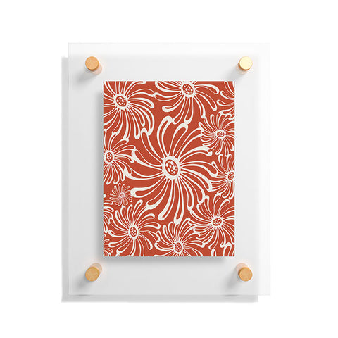 Heather Dutton Bursting Bloom Spice Floating Acrylic Print