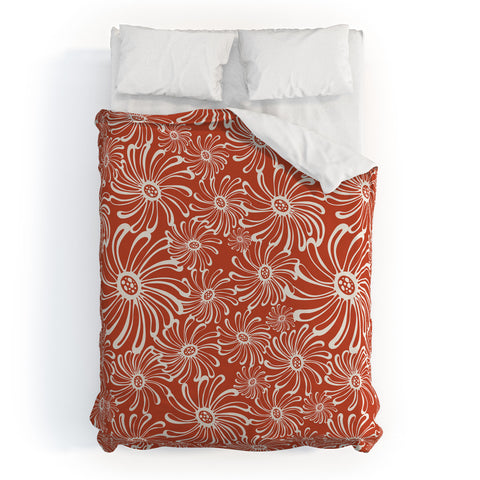 Heather Dutton Bursting Bloom Spice Duvet Cover