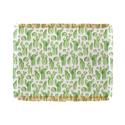 Heather Dutton Cactus Gardens Throw Blanket