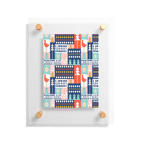 Heather Dutton Christmas Collage Chill Floating Acrylic Print