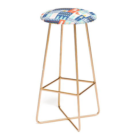 Heather Dutton Christmas Collage Chill Bar Stool