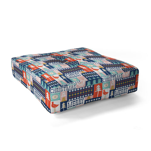 Heather Dutton Christmas Collage Chill Floor Pillow Square