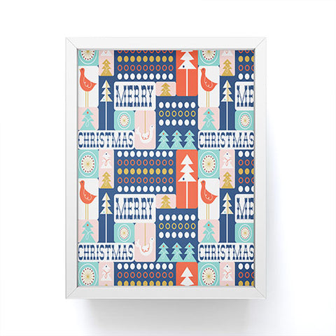 Heather Dutton Christmas Collage Chill Framed Mini Art Print