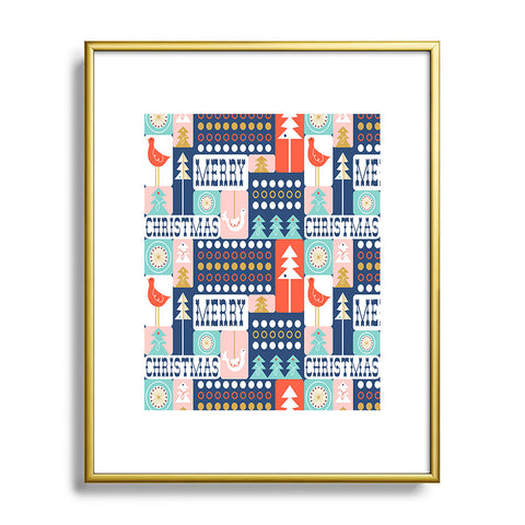 Heather Dutton Christmas Collage Chill Metal Framed Art Print