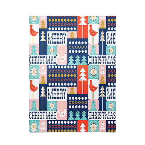 Heather Dutton Christmas Collage Chill Poster