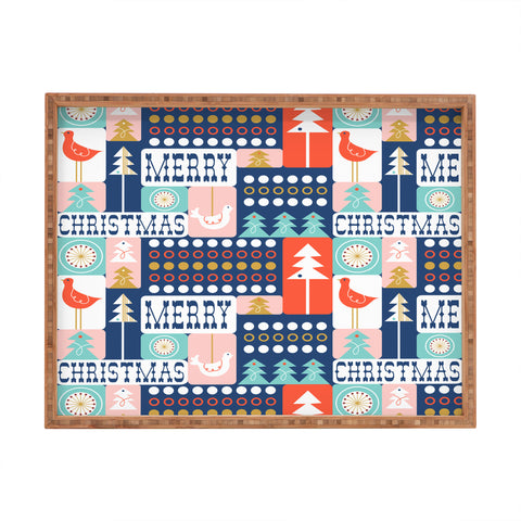 Heather Dutton Christmas Collage Chill Rectangular Tray