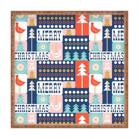 Heather Dutton Christmas Collage Chill Square Tray