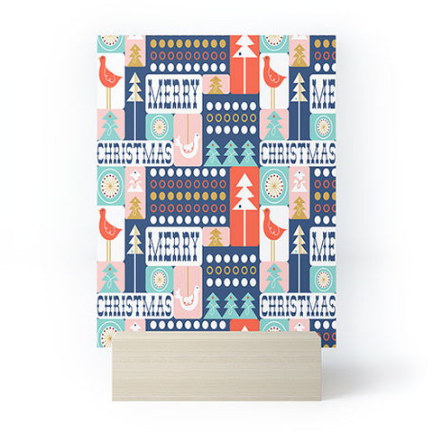 Heather Dutton Christmas Collage Chill Mini Art Print