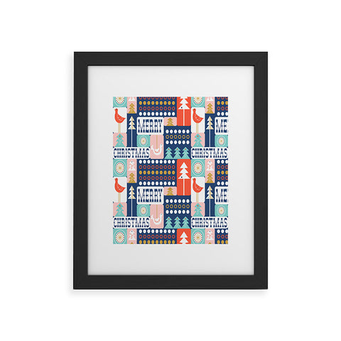 Heather Dutton Christmas Collage Chill Framed Art Print