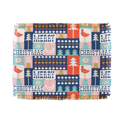 Heather Dutton Christmas Collage Chill Throw Blanket